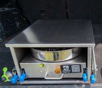 Cuisine coulissante pour camping-car en acier inoxydable 304, cuisinière à gaz à un brûleur, allumage électronique, mini caravane, camping-car, argent, Guangrun
