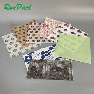 Simple logo print oily grease proof burger sandwich packing paper custom food wrapping paper cheap package boxes