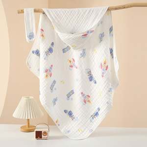 Children's Muslin Coral Soft Baby Shower Bath Towel Thickened <b>Blanket</b> With Hood for Kids - Product Image 3