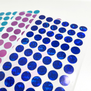 Étiquettes adhésives à gratter RTS pour emballage, autocollants holographiques circulaires personnalisés à gratter en rouleau/feuilles pour cartes-cadeaux DIY - Product Image 2