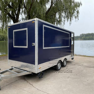 รถขายอาหารเคลื่อนที่แบบกำหนดเองได้ รถขายเครื่องดื่ม รถบาร์บีคิวถ่าน รถขายอาหารรมควันเคลื่อนที่ ตู้โชว์อาหารบน<span class=keywords><strong>ล้อ</strong></span> - Product Image 4