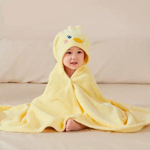 Nuovo arrivo simpatico disegno animale avvolgente accappatoio per bambini morbido in pile di corallo asciugamano per bambini all'ingrosso - Product Image 4