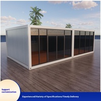 Maison de conteneur de bureau mobile, légère, ignifuge, amovible, combinée, assemblée, utilisation hôtelière, design moderne, certifiée CE