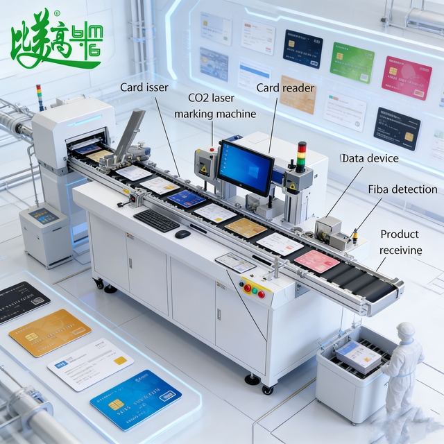 Multi-Function Card Personalization & Inspection System | Chip Encoding, Visual Check & Rejection for Contact/Contactless Cards