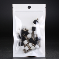 Sacs Ziplock Blancs Effet Nacre avec Fenêtre Transparente, Trou de Suspension, Refermables, pour Emballage de Bijoux et Composants en Plastique