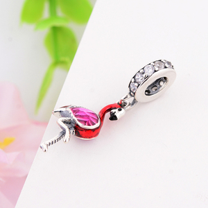 Tùy chỉnh Thực Hiện Quyến Rũ Bán Buôn 925 Sterling Bạc Men Động Vật Thiên Nga Mặt Dây Chuyền Charms Đối Với Trang Sức Làm - Product Image 4