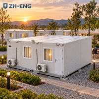 Maison conteneur modulaire pliable et extensible avec structure en acier empilable pour atelier, usine, entrepôt