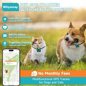 Traceur GPS pour animaux de compagnie Woyamay avec moniteur de santé pour chiens et chats, mini traceur étanche - Product Image 6