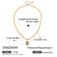 Collar con colgante de Ángel de acero de titanio de alta calidad de lujo, oro de 18 quilates, acero inoxidable, borde cruzado, explosivo europeo