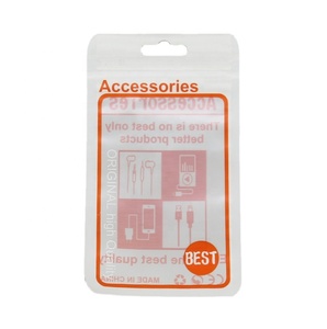 Sacs d'emballage auto-scellants 8x13.7cm, pochette d'emballage en plastique avec trou de suspension <span class=keywords><strong>pour</strong></span> câble de données de <span class=keywords><strong>téléphone</strong></span> portable <span class=keywords><strong>chargeur</strong></span> USB - Product Image 1