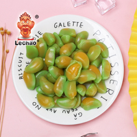 Op maat gemaakte mango-smaak gummy snoepjes in verschillende vormen, halal, gepeld fruitgelei snoepjes, peel gummy