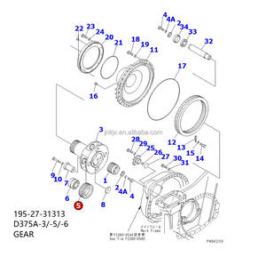 195-27-31313 1952731313 Engranaje Planetario, Piezas de Maquinaria de Ingeniería para Bulldozer <span class=keywords><strong>D375A</strong></span> - Product Image 2