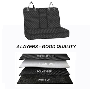 حصيرة مقاومة للماء مبطنة من البوليستر أرجوحة سفر خلفية حيوانات أليفة غطاء مقعد سيارة للحيوانات الأليفة - Product Image 6