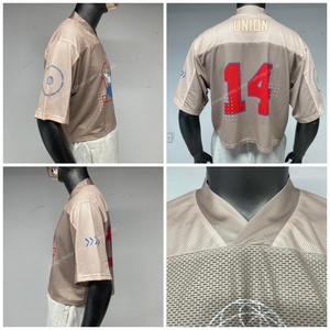 MT1536 Nouveaux hauts de mode pour hommes, maillot de football par sublimation, col en V, manches courtes, respirant, t-shirts décontractés, grandes tailles - Product Image 6