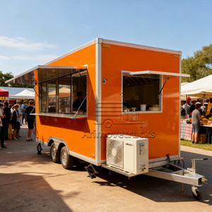 Mini Đường Phố Di Động Waffle Ice Cream Crepe Sinh Tố Món Tráng Miệng Pancake Donut Bỏng Ngô Thực Phẩm Xe Tải Kiosk Cho Các Bên - Product Image 4