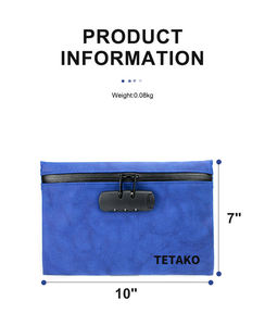 Custom Logo Waterpoof tabacco Stash borsa a prova di odore combinazione lucchetto in pelle sintetica foderata in carbonio - Product Image 5