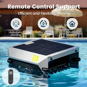 Automatic Solar Pool Skimmer Robot Smart Swimming Pool Surface <b>Cleaning</b> <b>Machine</b> for Outdoor Use - Product Image 4