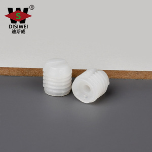 Écrous pré-encollés en plastique Disiwei M4 blancs pour connecteurs de charnières de meubles - Product Image 2