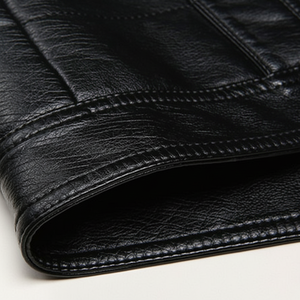 แจ็กเก็ตหนังแท้สำหรับทุกเพศดีไซน์แบบมินิมอลโลโก้ตามสั่ง - Product Image 1