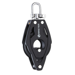 Poulie simple pivotante Master avec roue de 75 mm et diamètre de câble de 14 mm, avec œillet, pour usage industriel général - Product Image 1