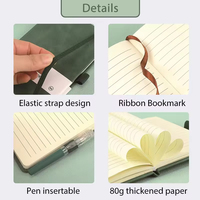 Benutzer definiertes Logo A7 Mini Notebook Taschen format mit Riemen A5 A6 Tagebuch PU Leder Hardcover Perfektes Geschenk