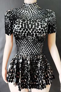 Vestidos Mini Sexys Ajustados con Lentejuelas Redondas para Mujer, a la Moda - Product Image 4