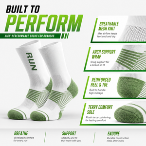 Men's Breathable Cotton Custom Logo Sport <b>Socks</b> Thick Bottom Cushion for <b>Running</b> Marathon Cycling Basketball Badminton Training - Product Image 2