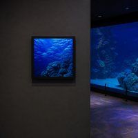 Layar LCD Digital Signage Persegi 33 Inci 1920x1920 420 Nits Panel TFT untuk Pameran Seni Museum NFT Tampilan Iklan Seni Digital