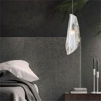 Lustre en cristal de Style moderne nordique lampe à suspension en cuivre à tête unique éclairage de chevet de luxe avec un design transfrontalier