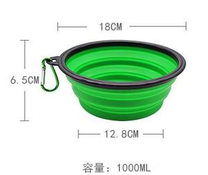 Bols pour chiens pliables en silicone non toxique sans BPA lavables au lave-vaisselle bol de voyage extensible pliable portable pour chiens chiots - Product Image 5