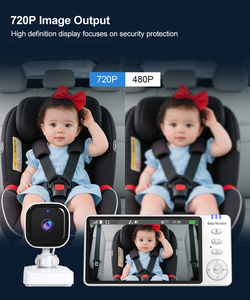 Système de surveillance pour bébé avec écran IPS 5 pouces pour moniteur de voiture pour bébé, sans fil, orienté vers l'arrière, 720p, audio bidirectionnel, portée de 300 m, pour bébé - Product Image 6