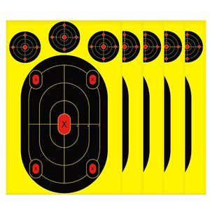 Cible de tir Bullseye en papier 12x18 pouces, cible d'entraînement de tir à impact couleur - Product Image 4