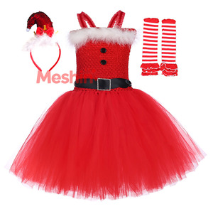 Disfraz de Mamá Noel para Niñas, Vestido de Tutú Navideño, Disfraces Navideños para Niños, Vestidos de Princesa Reno, Ropa de Año Nuevo para Niños - Product Image 1