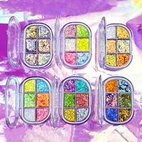 Grosir krim Aurora cahaya bubuk krom Biodegradable tubuh pigmen Makeup Eye Shadow Glitter palet kosmetik