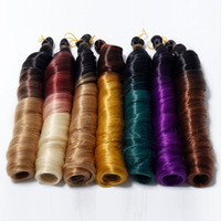 150g Crochet Braid Synthetic Hair Extensions Curly Braiding Hair Silky Loose Body Wave Pony Style Spiral Curl French Curls