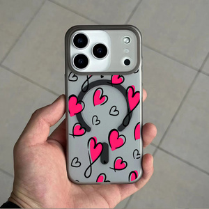 <span class=keywords><strong>Coque</strong></span> de téléphone magnétique transparente et protectrice pour <span class=keywords><strong>iPhone</strong></span> 17 <span class=keywords><strong>Pro</strong></span> <span class=keywords><strong>Max</strong></span>, motif cœur rouge, mignonne, pour femme, compatible avec les modèles 16, 15, 14, 13 – Nouveauté - Product Image 4