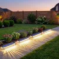 Lot de 4 lampes solaires LED rechargeables IP68 étanches blanc chaud pour marches, éclairage extérieur automatique pour allées, couloirs et jardins
