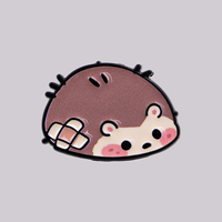 Broche émaillée mignonne hérisson, épinglette de dessin animé, badges pour sac à dos, accessoires vestimentaires, bijoux de mode, cadeaux pour amis
