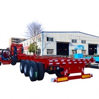 Meilleur prix Sinotruk Howo Semi-remorque squelette 2 essieux 40 pieds avec pieds de support stables, charge utile 60T pour le transport logistique