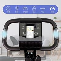 Vélo d'Exercice Statique Magnétique Pliant de Fitness en Intérieur, Vélo de Sport Mobiclinique avec Siège Réglable à 4 Positions