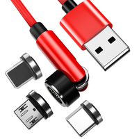 Câble de données usb magnétique à charge rapide IP micro type c à rotation libre, 360 degrés, 180 degrés, 540 degrés