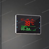 Colonne de panneau de douche murale en acier inoxydable de haute qualité LED affichage numérique intelligent pour la pluie de temps de température pour les villas