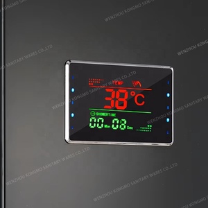 Chất lượng cao thép không gỉ trong tường gắn vòi hoa sen bảng điều chỉnh cột LED thông minh hiển thị kỹ thuật số cho nhiệt độ thời gian mưa cho biệt thự - Product Image 3