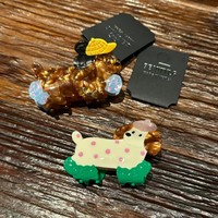Pince à cheveux Kawaii en acétate poli, motif chiot et canard ludiques, accessoires mignons, cadeau idéal pour adolescentes