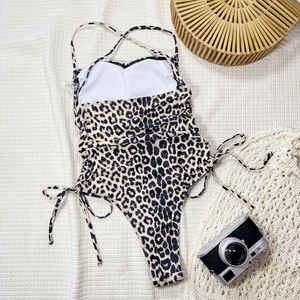 Traje de Baño Bikini de Una Pieza con Estampado de Leopardo para <span class=keywords><strong>Mujer</strong></span>, Sexy, <span class=keywords><strong>2022</strong></span>, con Protección UV, Secado Rápido y Transpirable, Material de Spandex/Poliéster - Product Image 2