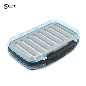 Caja <span class=keywords><strong>de</strong></span> señuelos <span class=keywords><strong>de</strong></span> <span class=keywords><strong>pesca</strong></span> con mosca <span class=keywords><strong>de</strong></span> silicona, caja portátil <span class=keywords><strong>de</strong></span> doble capa, impermeable, <span class=keywords><strong>de</strong></span> plástico - Product Image 1