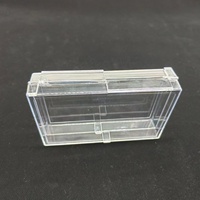 Boîte en plastique en acrylique transparent et visible en matériau PS pour la collection de cartes et de papier avec logo personnalisé