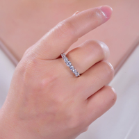 Bague en argent sterling 925 véritable Kirin avec moissanite, bague de tennis pour femme, à porter au quotidien