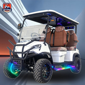 Voiturette de golf de luxe 4 places avec lumières LED colorées, batterie au lithium 48V, vente en gros, livraison rapide - Product Image 3