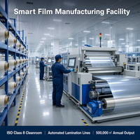 Film intelligent PDLC personnalisé en gros pour usine, verre intelligent stratifié contrôlé par WIFI, verre PDLC commutable pour cloison, télécommande